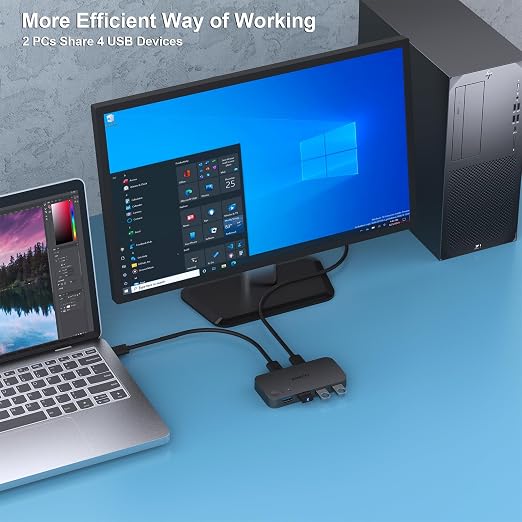 BENFEI USB 3.0 Switch, USB Switch 2 Computers Share 4 USB - Image 4