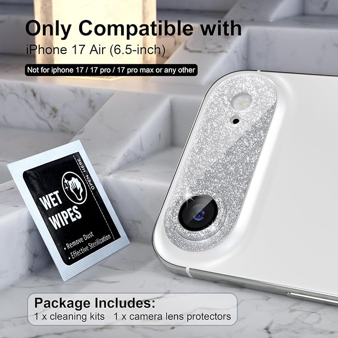 Choiche Compatible for iPhone 17 Air Camera Lens Protector, Bling Camera Cover - Image 2