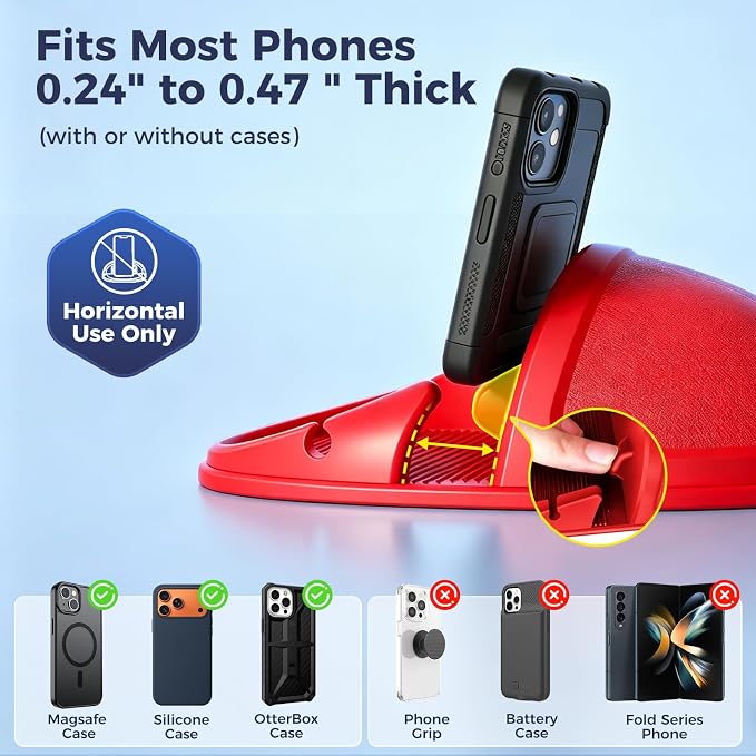 Loncaster Car Phone Holder, Car Phone Mount Silicone Car Pad Mat - Image 7