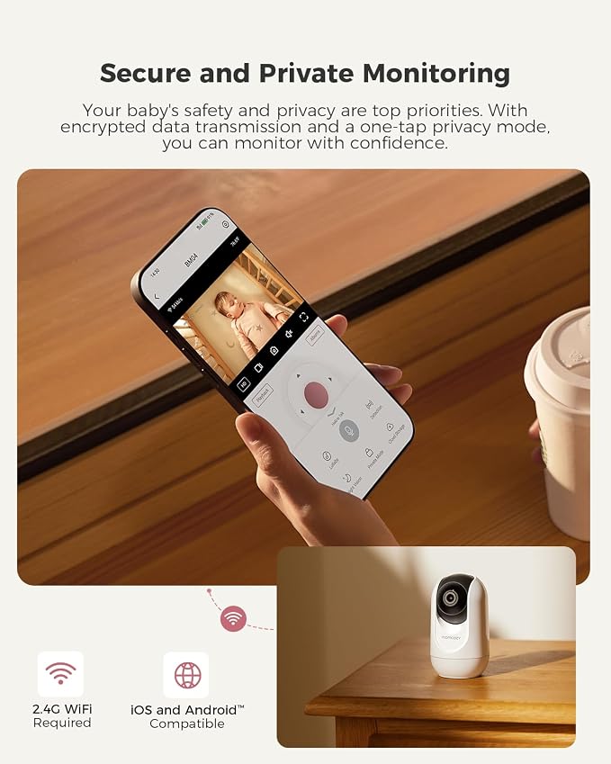 Momcozy Smart WiFi Baby Monitor, APP Control Baby Monitor - Image 3