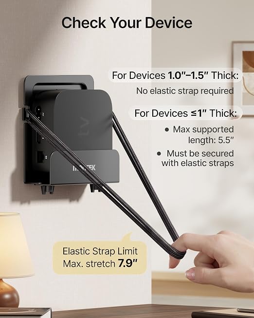 monTEK Adjustable Cable Box Mount up to 11 LBS, Modern Mount, Small Devices - Image 8