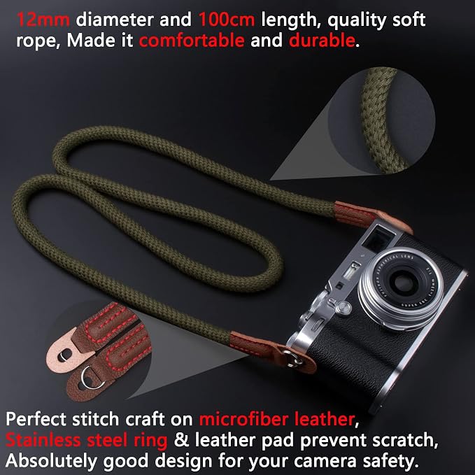 VKO Camera Strap, Soft Rope Camera Neck Strap, Shoulder Strap - Image 5