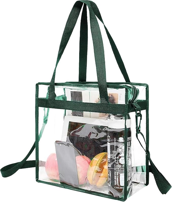 BAGAIL Clear Bags 12x6x12 Stadium Approved Clear Tote Bag by BAGAIL