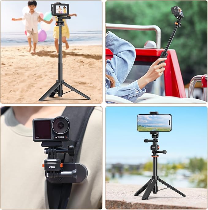 VRIG Claw Mini Magnetic Tripod Mount Adapter, Quick-Release Action Camera - Image 7