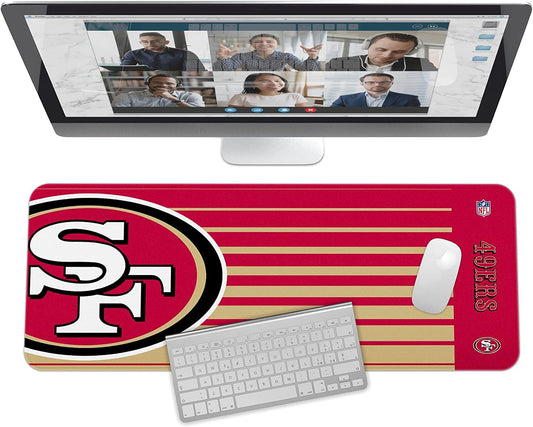 SOAR NFL Unisex Multifunctional Desk Mat for Desktop, (31.5"x12") - Ultra Soft Fabric with Non-Slip Rubber Backer - Water Resistant & Durable Nylon Stitching - Officially Licensed NFL, Desk Pad
