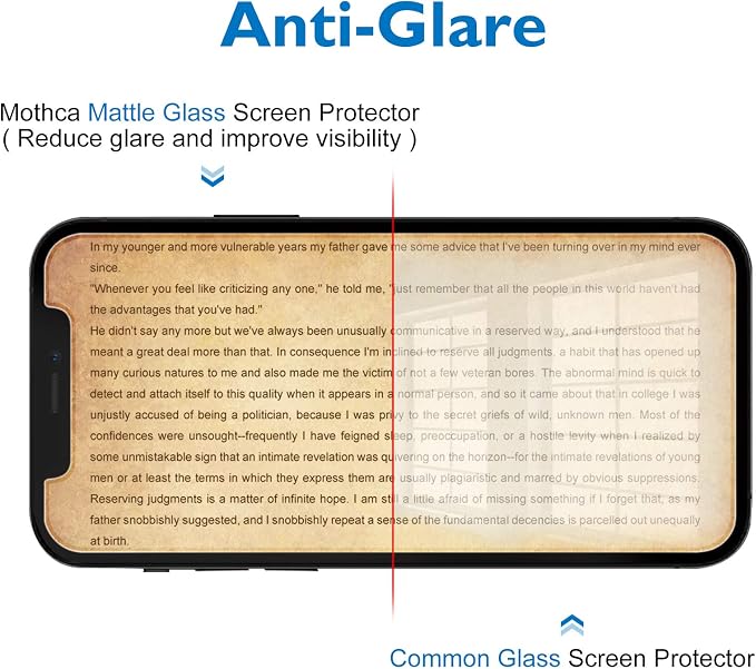 Mothca 2 Pack Matte Glass Screen Protector - Image 3