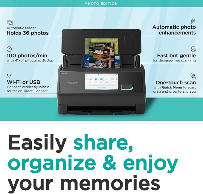 ScanSnap iX2500 Photo Edition Wireless or USB High-Speed Cloud Enabled Photo - Image 2