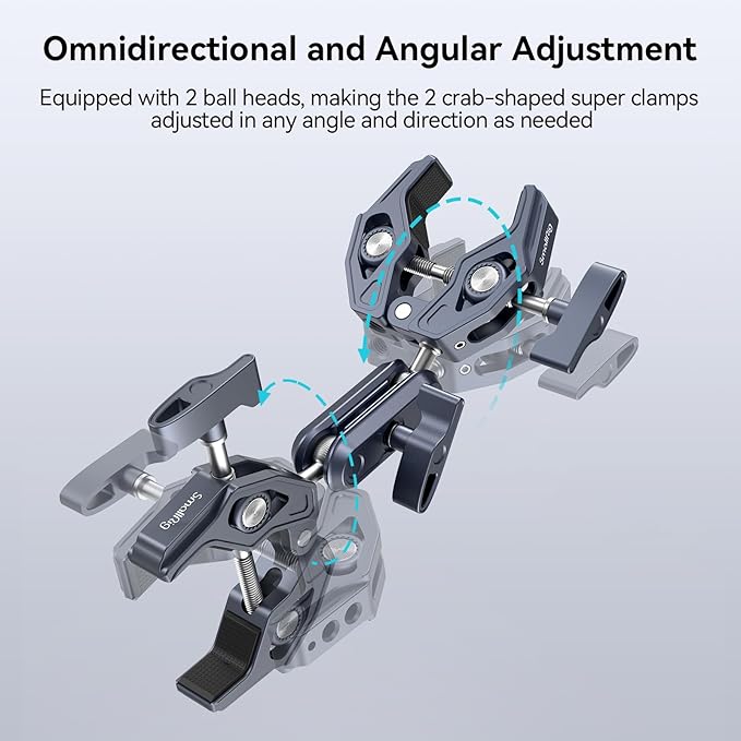 SMALLRIG Double Clamp Mount, Super Clamp Arm, - Image 4