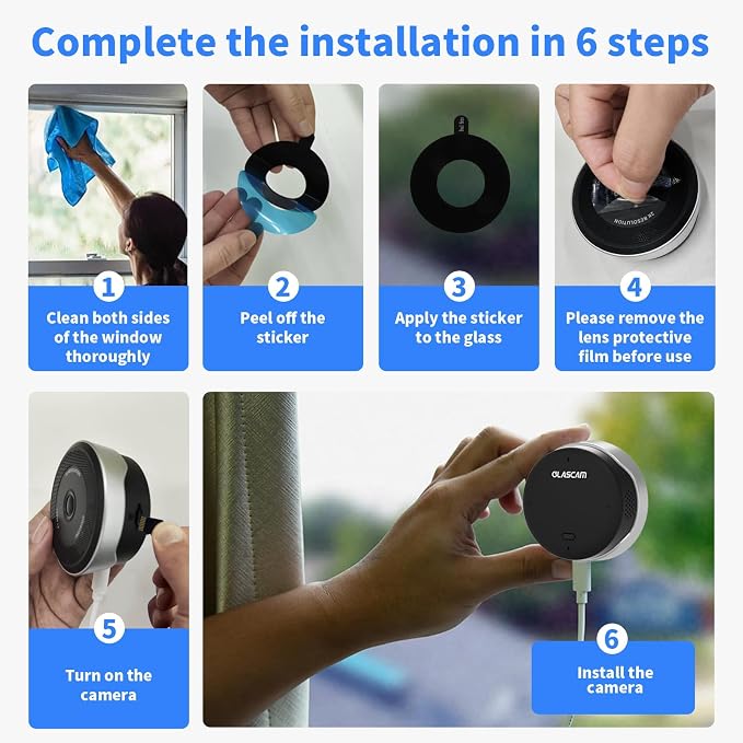 3MP 2K Window Camera, Indoor Security Camera UltraColor Night Vision, WiFi 6 - Image 4