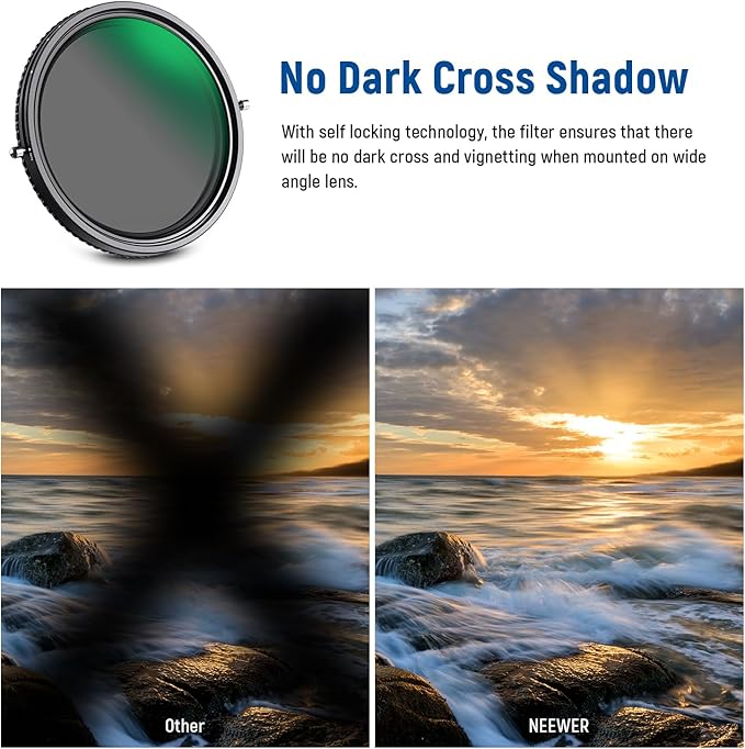NEEWER 2 in 1 46mm Variable ND Filter ND2–ND32&CPL Filter No X Cross/30 Layer - Image 4
