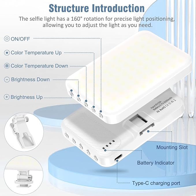 ALTSON 60 LED Portable Selfie Light Video Conference Lighting - Image 4