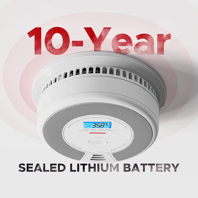 X-Sense Interconnected Smoke and Carbon Monoxide Detector 10-Year Battery - Image 3