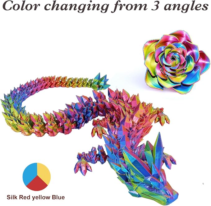 LOVOON 3D Tri-Colors PLA Printer Filament 1.75mm, Silk PLA Red Yellow Blue - Image 2