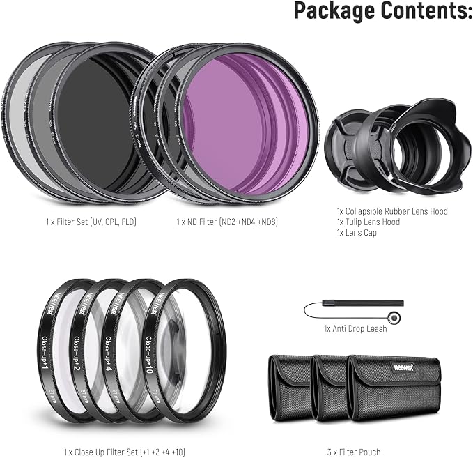 Neewer® 67MM Complete Lens Filter Accessory Kit - Image 8