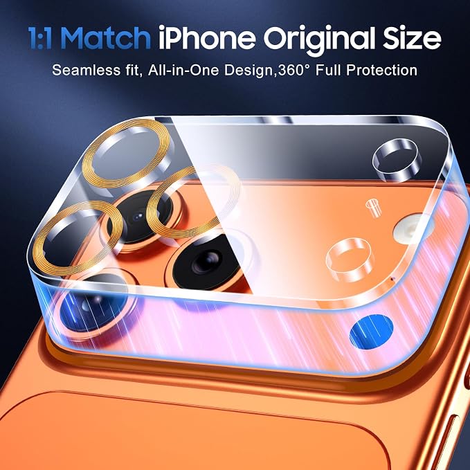 UniqueMe 3 Pack Compatible for iPhone 17 Pro Max Camera Lens Protector - Image 5