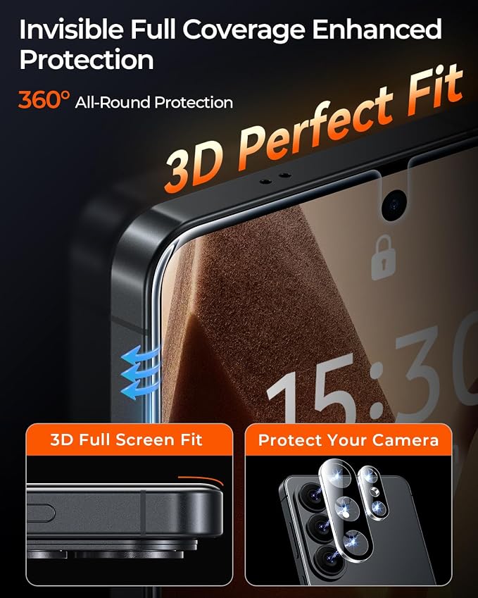 MRGLAS 2+2 Packs for Samsung Galaxy S26 Ultra Screen Protector 6.9'' - Image 5