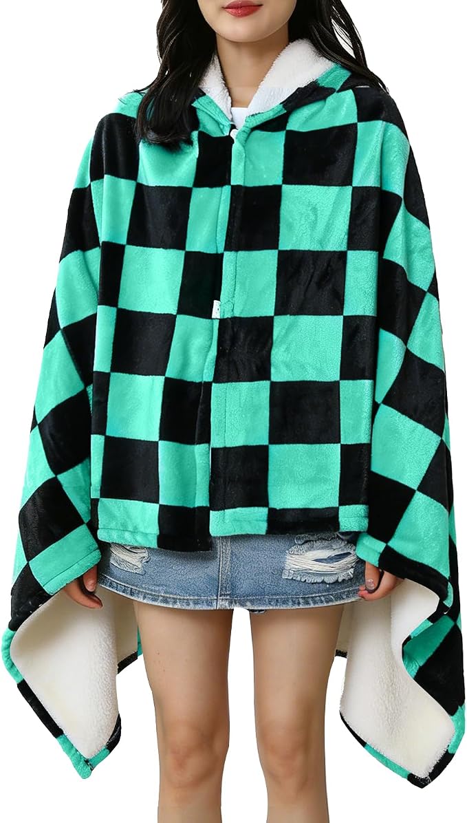 Juejuezi Hooded Wearable Blanket Hoodie Throw Blanket Cloak Cosplay Costume - Image 4