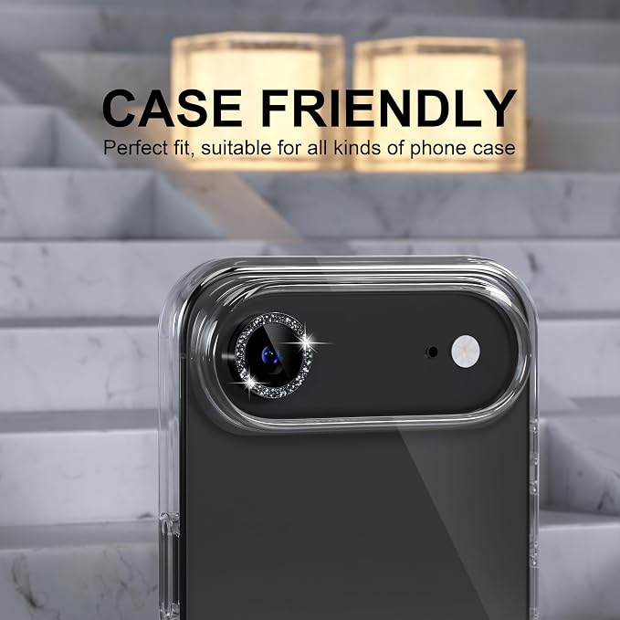 Choiche Compatible for iPhone 17 Air Camera Lens Protector Bling, 9H Tempered - Image 4