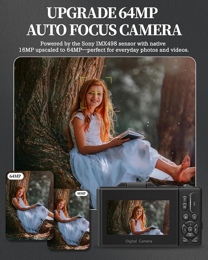 4K Digital Camera for Beginners & Teens, Autofocus Vlogging Camera - Image 3