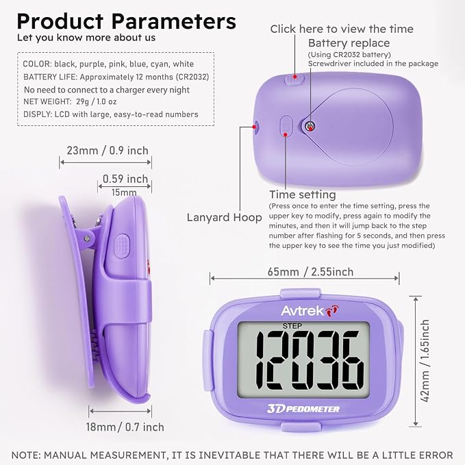 AVTREK 3D Step Counter Clip On - Image 5