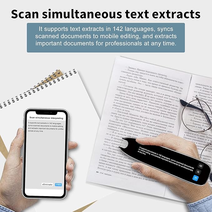Translation Pen, 142 Language Translator Device Translator Pen, Text Extract Pen - Image 5