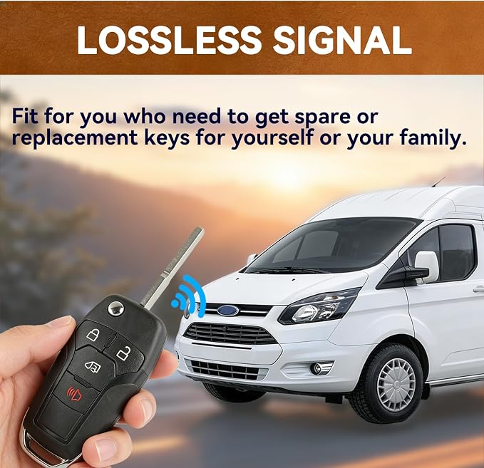 2PCS Flip Key Fob Replacement for Ford Transit 2019 2020 2021 Ford Transit - Image 7