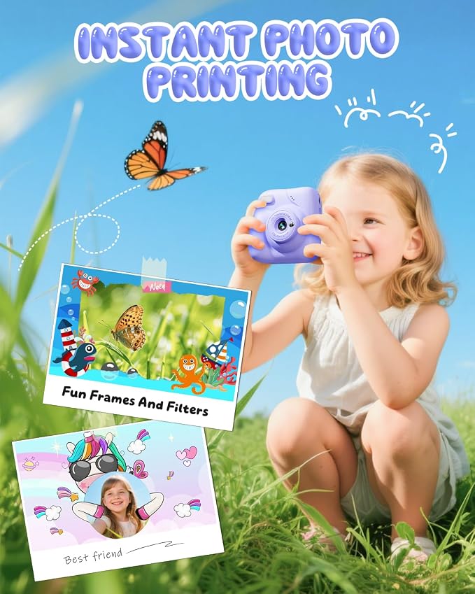 Kids Camera Instant Print, 1080P HD Kids Instant Camera - Image 3