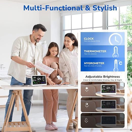Fil-Fresh 16 in 1 Air Quality Monitor Indoor, CO2 Monitor Air Quality Tester - Image 6