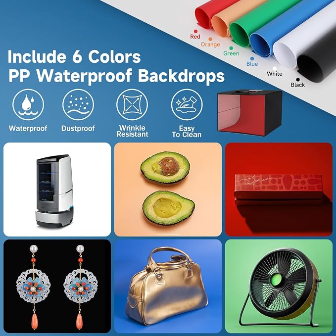 Photo Studio Box, 50cmx40cmx40cm Folding Lightbox - Image 6