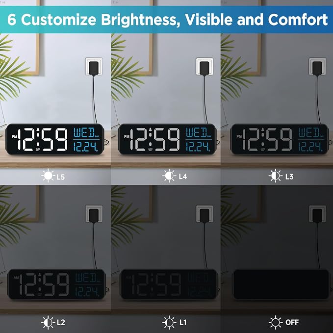 Peakeep Large Display Digital Alarm Clock - Image 3