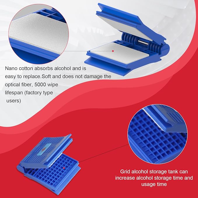 Fiber Optic Wiping Clip C101, for Cleaning Fiber End, Faster and Protect Your - Image 4