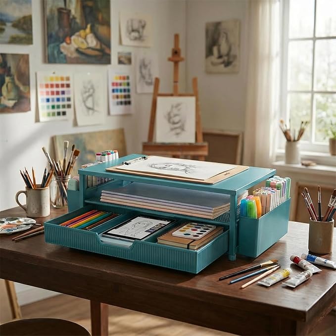 ECOLOVI Desk Organizer and Accessories, 2-Tier Computer Monitor Stand Rise - Image 9