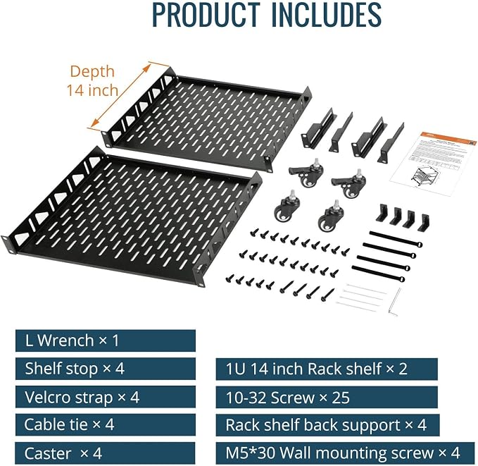 TECMOJO 16U Open Frame Network Rack - Image 6