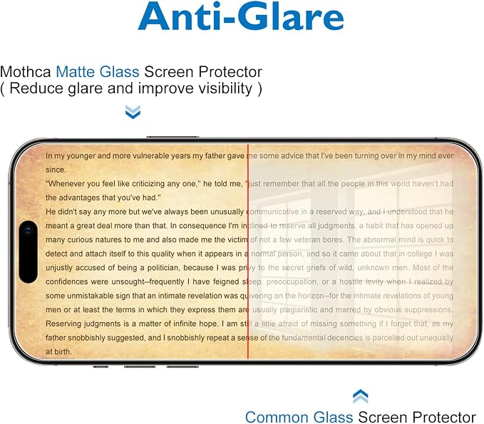 Mothca 2 Pack Matte Glass Screen Protector - Image 6