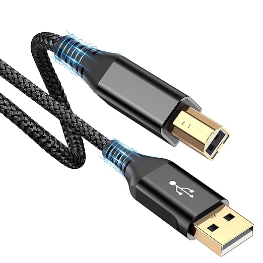 sweguard USB Printer Cable 6.6ft, Printer Cord USB 2.0 Type A Male to B Male by Sweguard