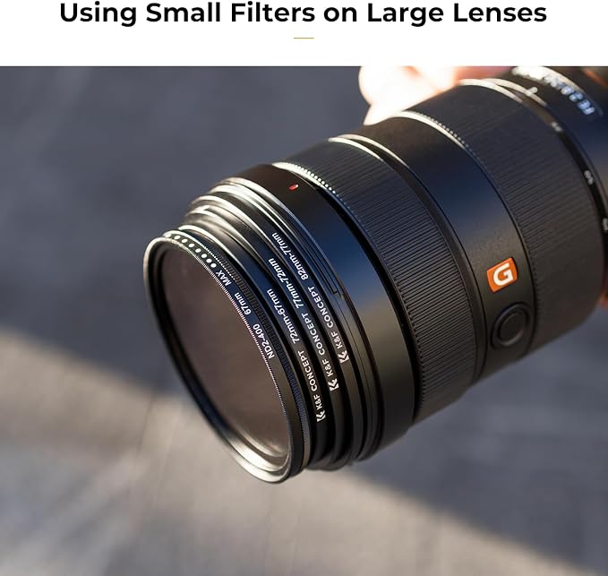 K&F CONCEPT 18 Pieces Filter Ring Adapter Set, Camera Lens Filter Metal - Image 6