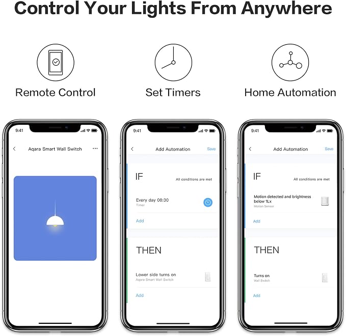 Aqara Smart Light Switch, Requires AQARA HUB, Zigbee Light Switch, Remote - Image 3