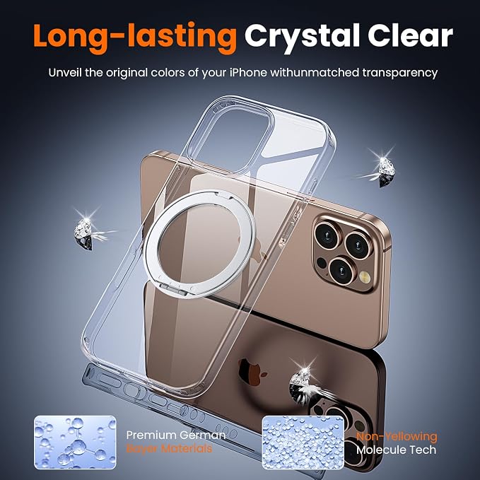 toushion 3 in 1 for iPhone 16 Pro Max Case Stand |Build in Kickstand, Screen - Image 5