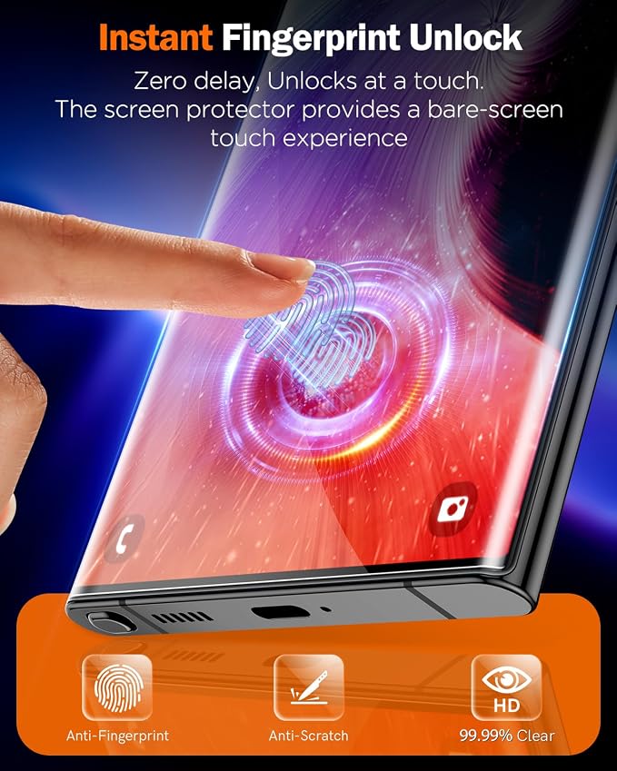 LK 2 Pack for Samsung Galaxy S22 Ultra Screen Protector, Upgrade from Tempered - Image 8