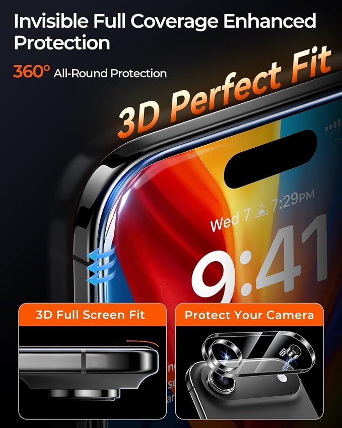 MRGLAS TOP 9H+ Glass 2+2 Packs for iPhone Air Screen Protector - Image 4