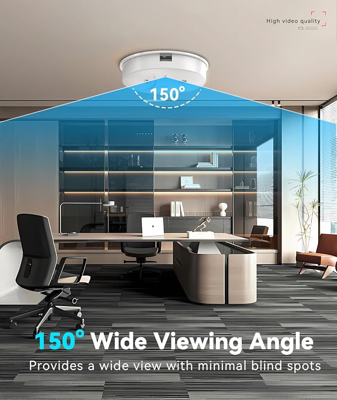 1080P HD Wireless WiFi Indoor Camera Smoke Detector - Image 4