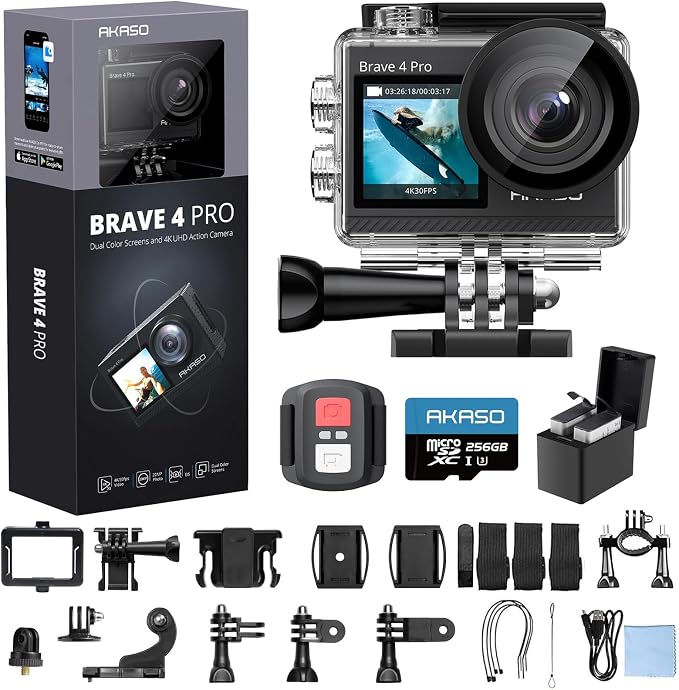 AKASO Brave 4 Pro 4K30 Action Camera by AKASO