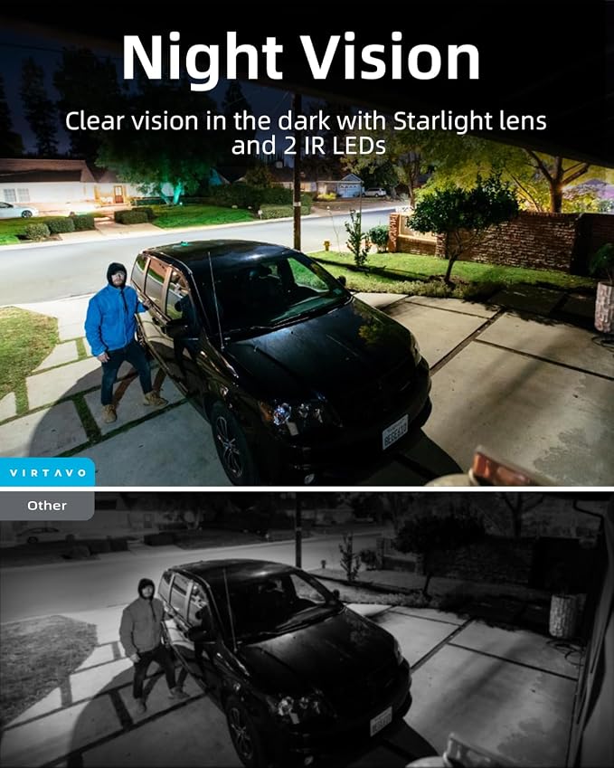 VIRTAVO VistaFlask 2K Security Cameras Wireless Outdoor, Battery Powered - Image 3