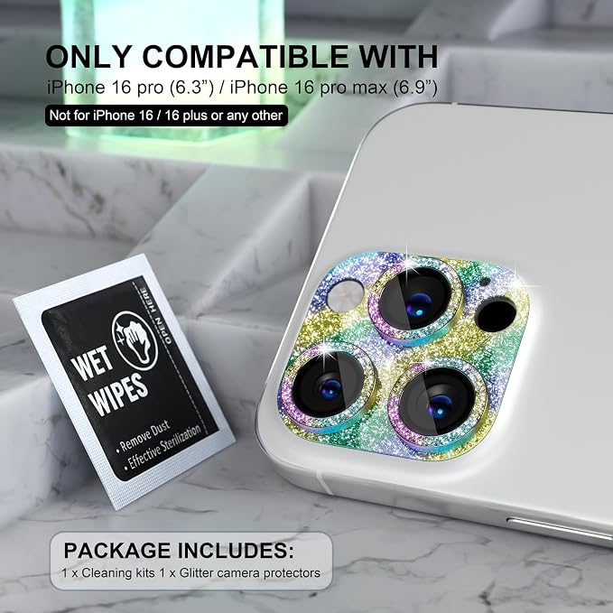 Choiche Compatible for iPhone 16 Pro/iPhone 16 Pro Max Camera Lens Protector - Image 2