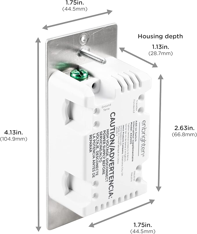 Enbrighten Add-On Switch QuickFit and SimpleWire, In-Wall Rocker Paddle - Image 6