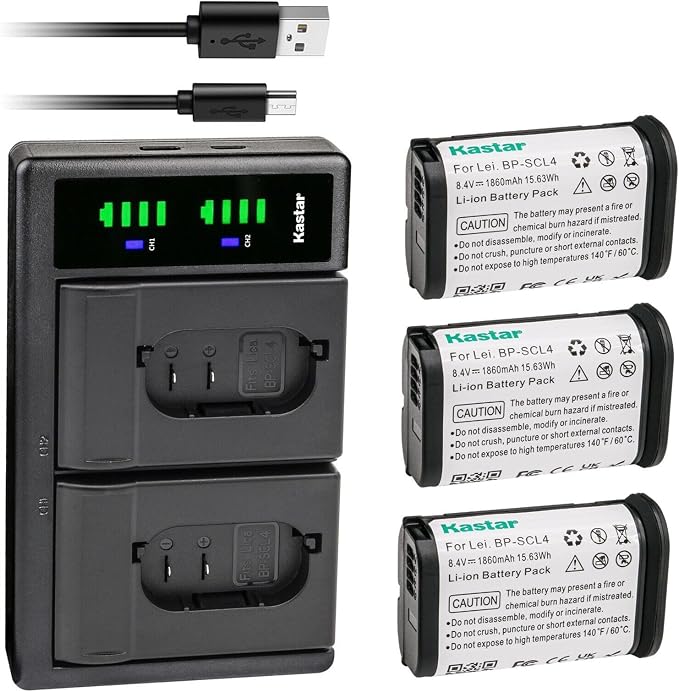 Kastar 3-Pack Battery and LTD2 USB Charger Replacement by Kastar