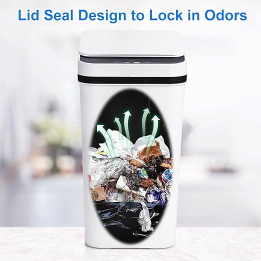 Anborry Bathroom Smart Touchless Trash Can 2.2 Gallon Automatic Motion Sensor - Image 3