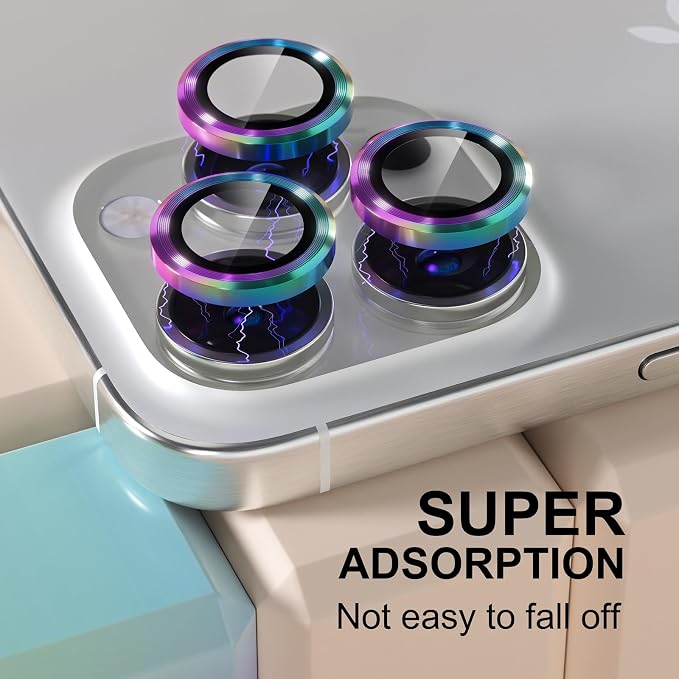 Misea Compatible for iPhone 16 Pro/iPhone 16 Pro Max Camera Lens Protector - Image 6