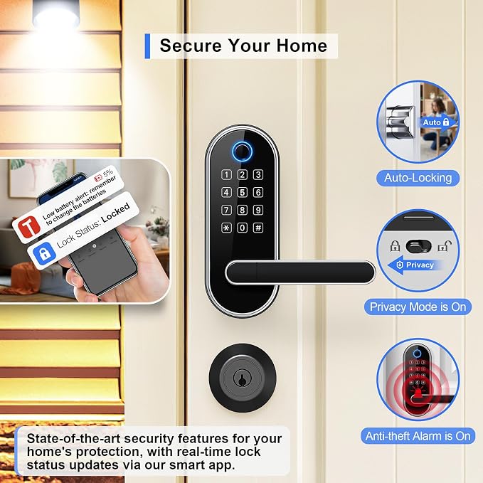 Bluetooth Fingerprint Smart Lock - Image 4