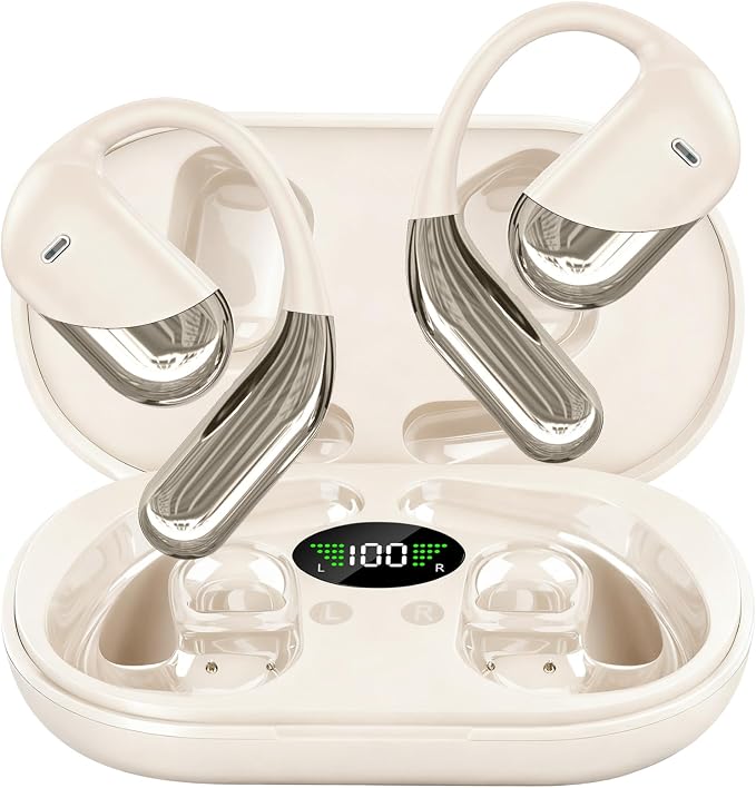 Open Bone Conduction Bluetooth Headphones, Ergonomic Ear Hook Design, Smart by Unknown